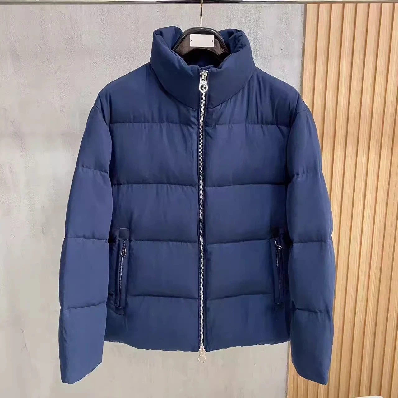 

LP Итальянский пуховик с воротником-стойкой, повседневная однотонная теплая куртка