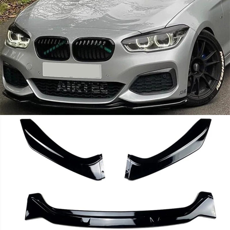 For Car Front Bumper Lip Splitter BMW 1 Series F20 F21 120I 125I 135I ABS Collision Avoidance Accessories M-Pack Style 2011-2019