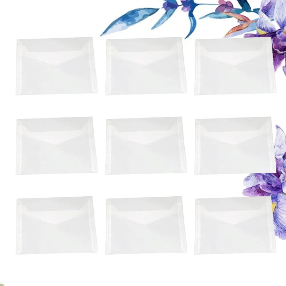 

50Pcs 12.5x17.5cm Translucent Wedding Invitation Envelopes Elegant DIY Party Favor Envelope for Shower Graduation