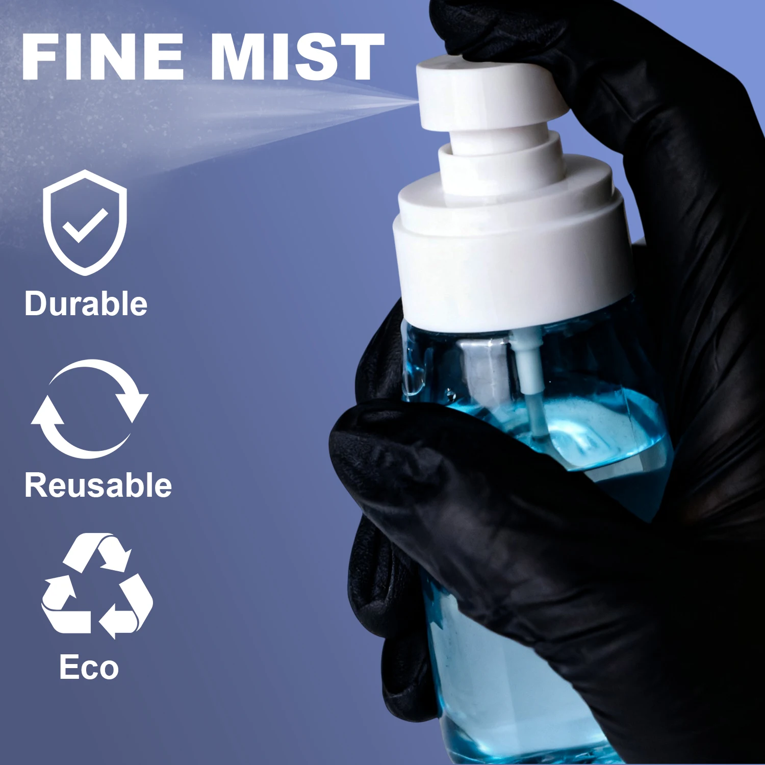 60ml 100ml Refillable Plastic Spray Bottle Fine Mist Air Valve Atomizer Leak Proof Travel Cosmetic Liquid Dispenser Tattoo