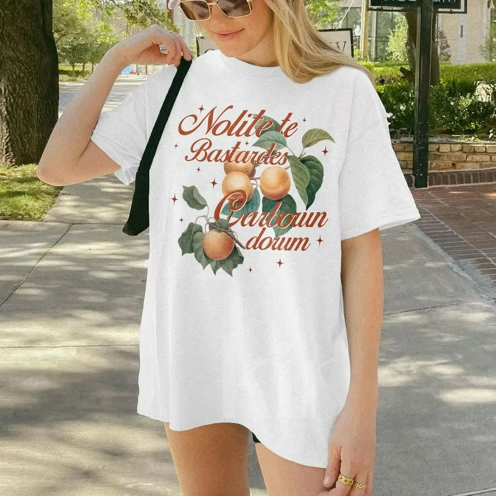 

Женская рубашка Nolite Te Bastardes Carborundorum Comfort Dark Academia Don't Let the Bastards Grind Y2K Top Daily Trendy Streetwear
