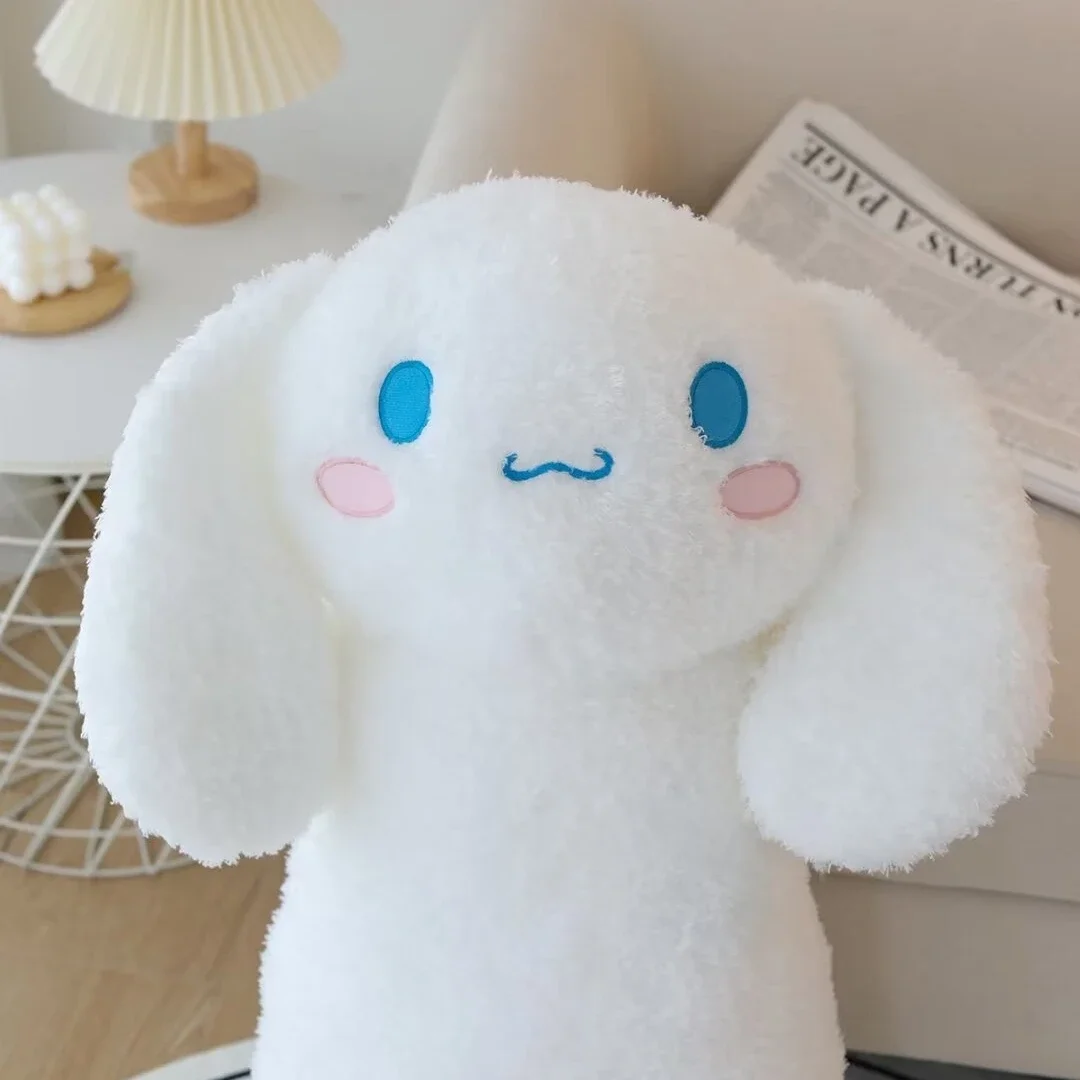 Sanrio Cinnamoroll นุ่ม Plushies น่ารักตุ๊กตาอะนิเมะสุนัขสีขาว Fluffy Plush ของเล่นการ์ตูนหมอนยาวโซฟาเตียงของขวัญตกแต่งบ้าน