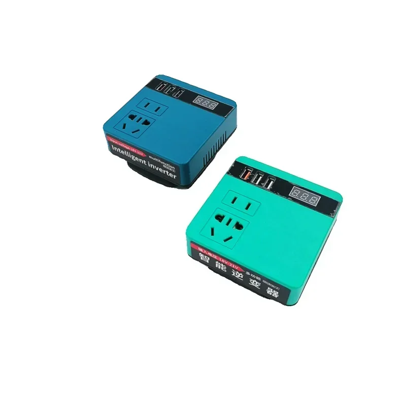 Banco potência inversor bateria lítio universal DC 20V a 220V transformador inteligente