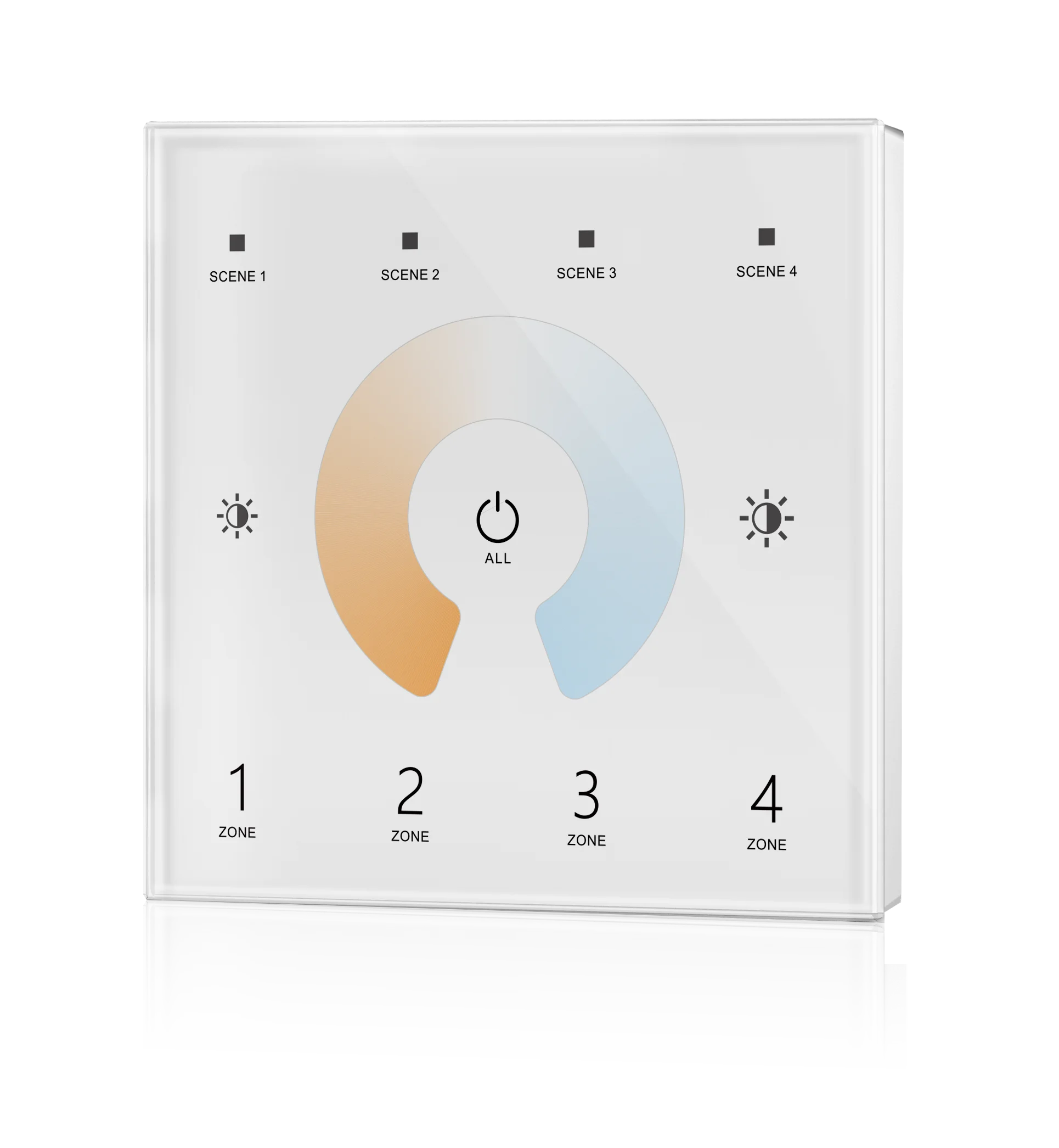 T11,T12,T13,T14 4 Zone  Single color Dual color RGB RGBW Wall Mounted Touch Panel DMX Controller 100-240VAC DMX512, RF 2.4GHz