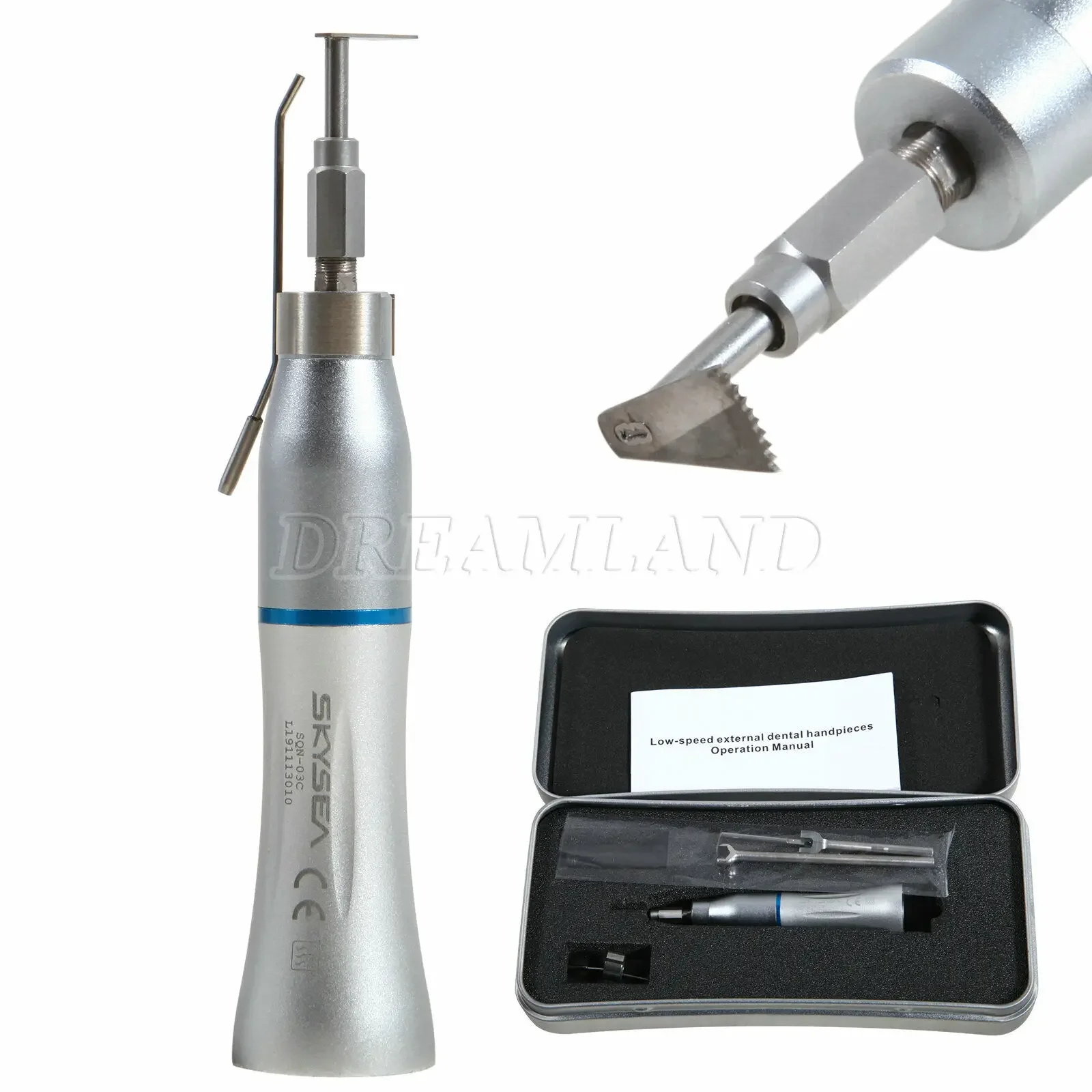 Dental 1:1/4:1 Surgical Saw Straight Handpiece E-type Reciprocating Bone//Contra Angle Strips