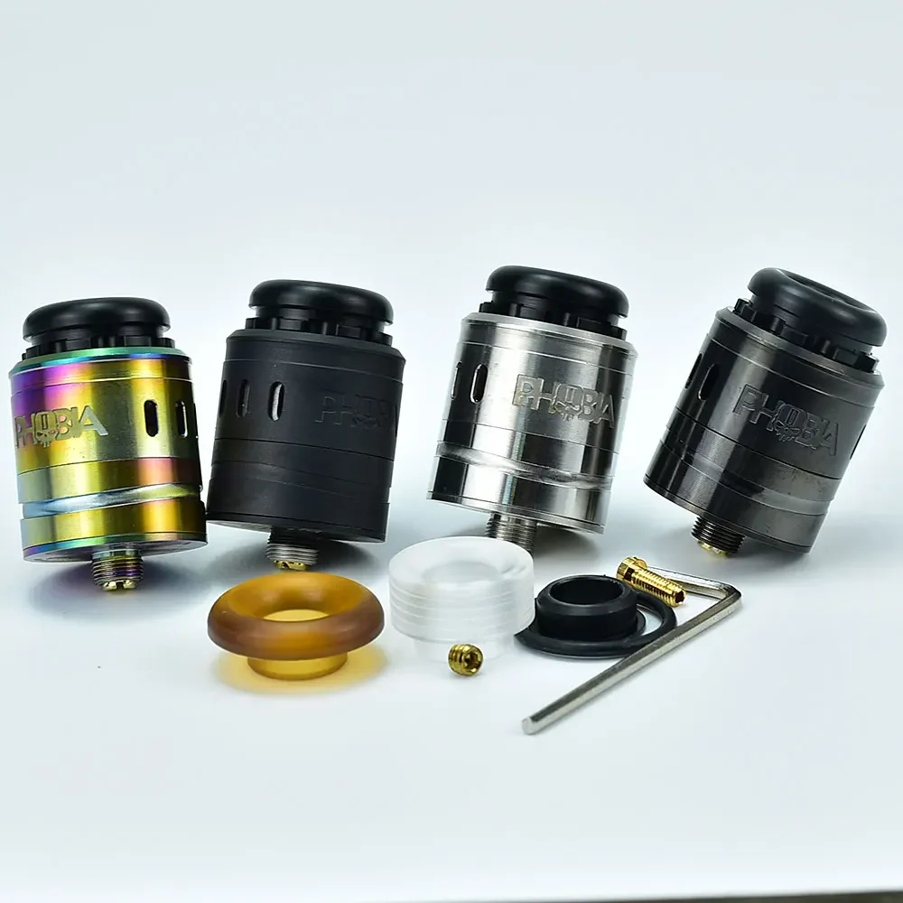 Phobia V2 RDA Rebuildable Dripping Atomizer 24mm Airflow Holes E Cigarette vape Atomizers tank vs Dead Rabbit V3 RDA