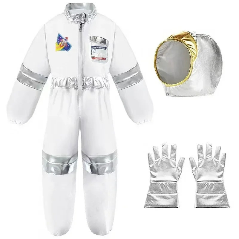 Deluxe Boys Girls White Space Astronaut Costume Suitable For Book Week Halloween Carnival Out Space Themed Party Kids Costume！1e