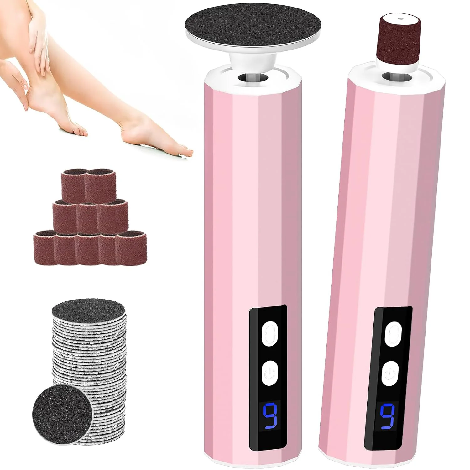 Electric Foot Grinder Dead Skin Remover Feet Scrubber Callus Shaver Remove Dry Dead Cracked Safe Foot Care Tool