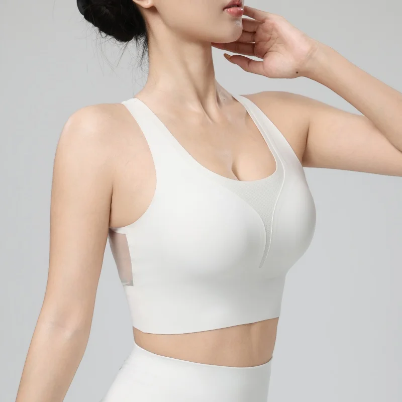 Yoga Vest Women Summer One-Piece Yoga Wear Top Beautiful Back Fitness Sports Bra Breathable Quick-Dry Sports Underwear