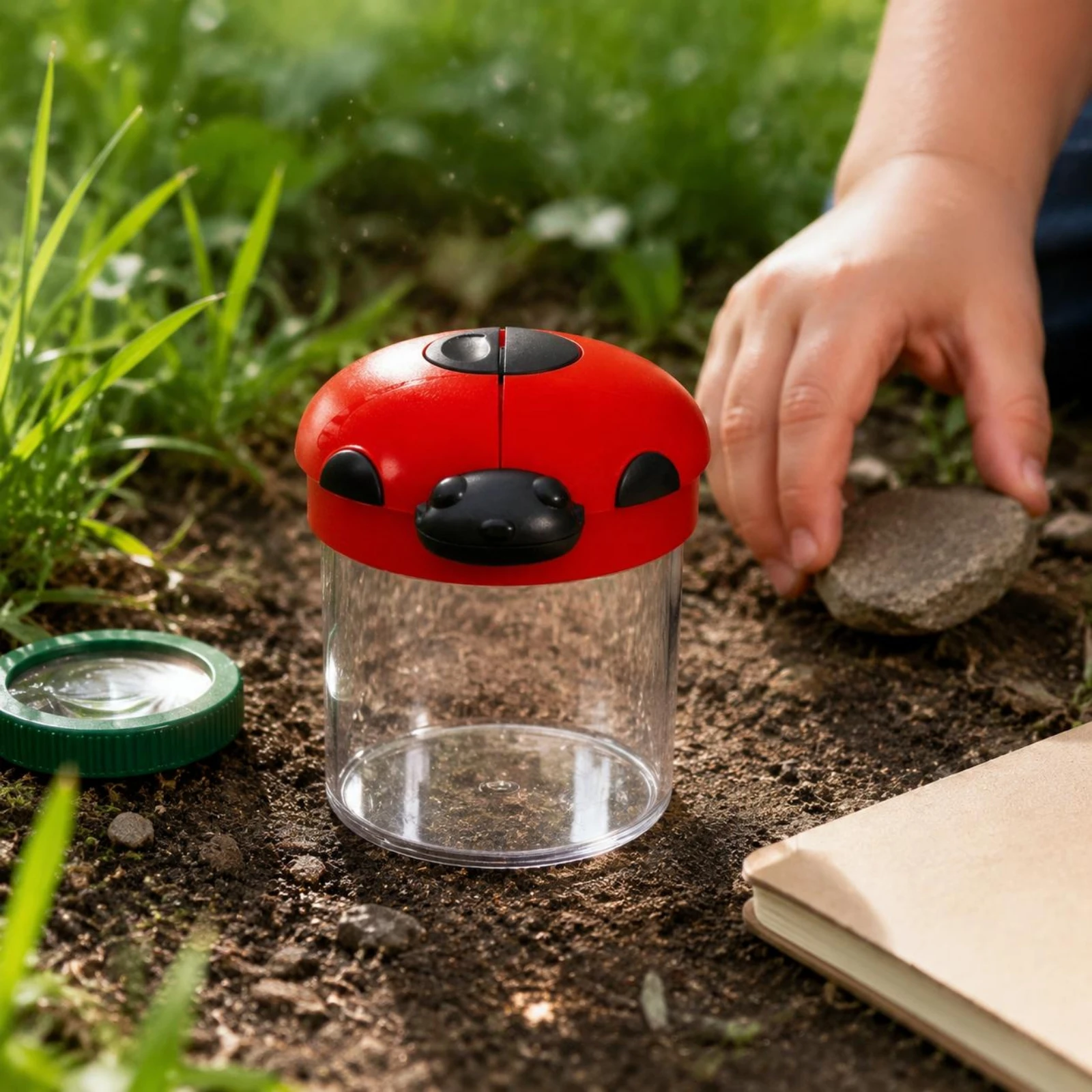 set-di-6-contenitori-portatili-per-l'osservazione-di-coccinelle-facili-da-usare-con-lente-d'ingrandimento