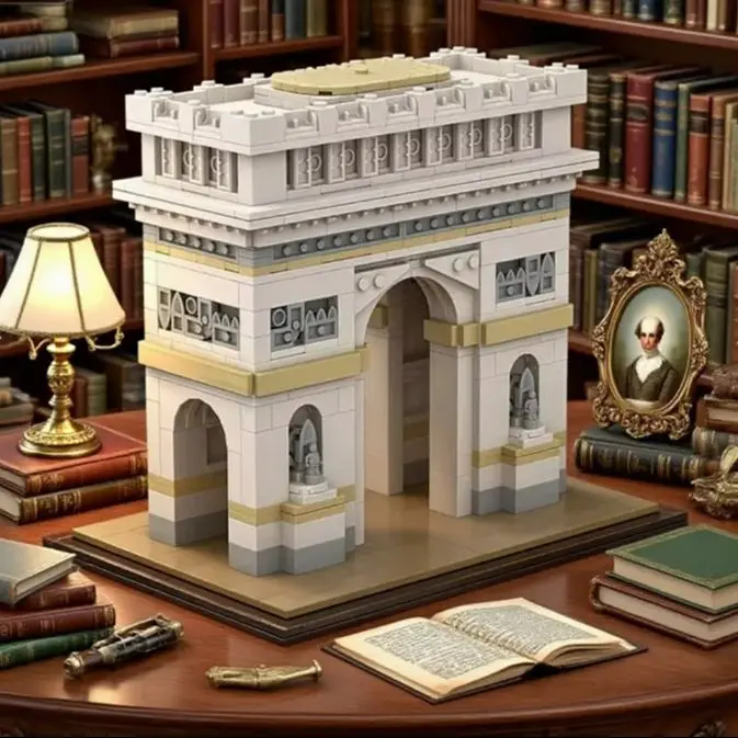 Bloques de construcción MOC France Arc de Triunfo, modelo de arquitectura de punto de referencia mundial, juguetes de ensamblaje DIY, regalo de Navidad para niños, 603 Uds.