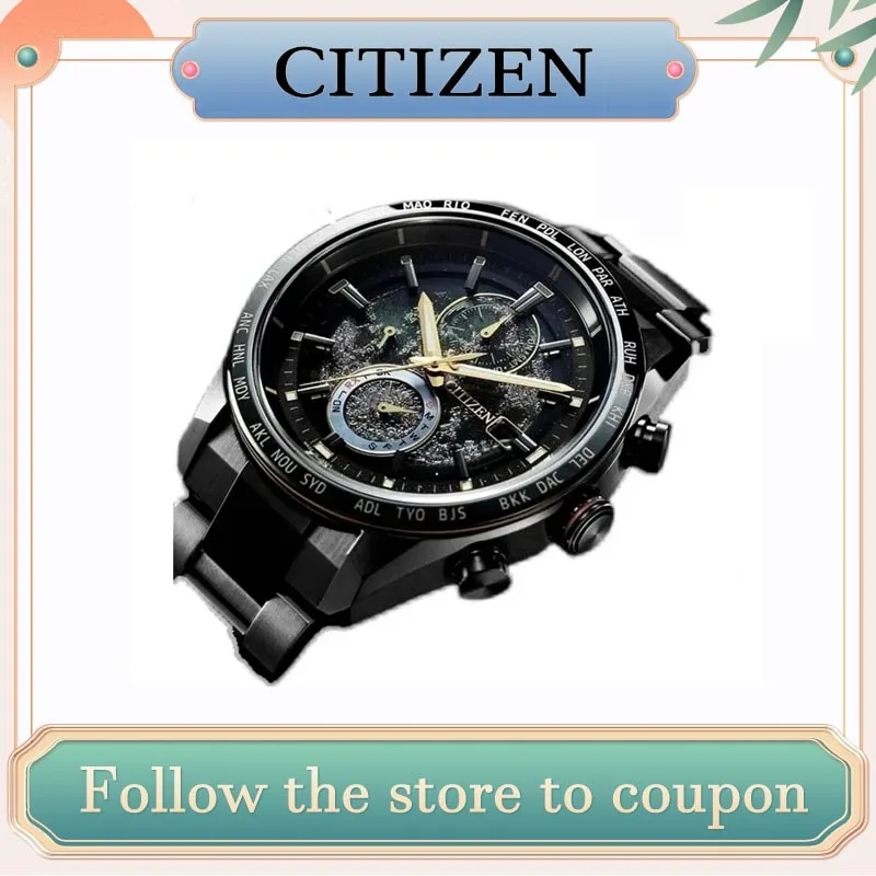 CITIZEN Luxury The Back of The Moon  Men\'s Watch Stainless Steel Quartz Watch Calendar Night Light Fashion Casual Men\'s Watch