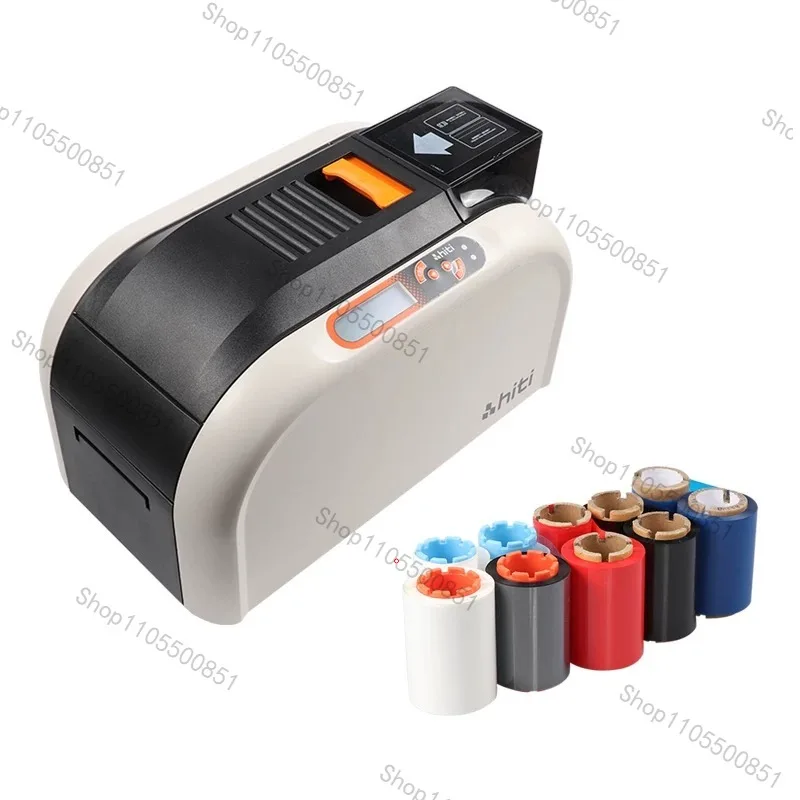 Used Hiti CS220E desktop single double sided direct card printing sublimation plastic pvc ID card printer
