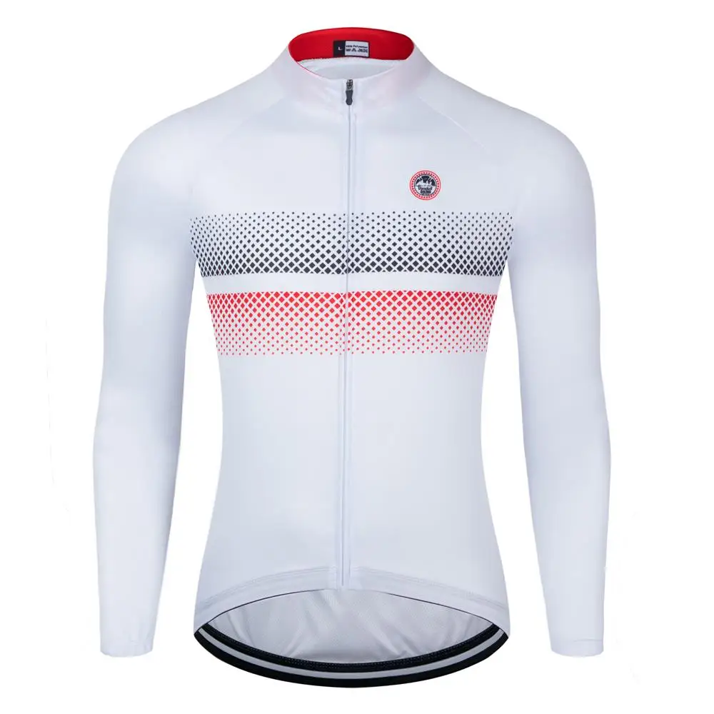 2026 New Bicycle Clothing Road Racing Clothes Breathable Spring Bike Shirt Summer White Long Sleeve Cycling Jersey