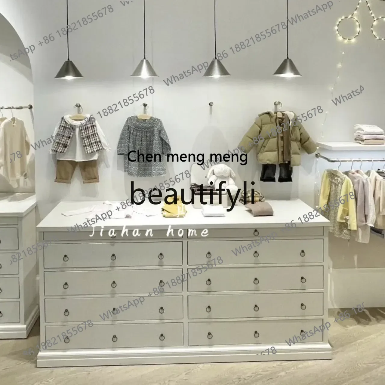 

Cream Wind Store Storage Cabinet Bedroom Drawer Cabinet Cloakroom Storage Display Cabinet