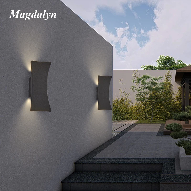 CHILLGIO lampade da parete per interni moderne balcone impermeabile giardino casa alluminio decorativo Led crepuscolo nordico all'alba luci esterne