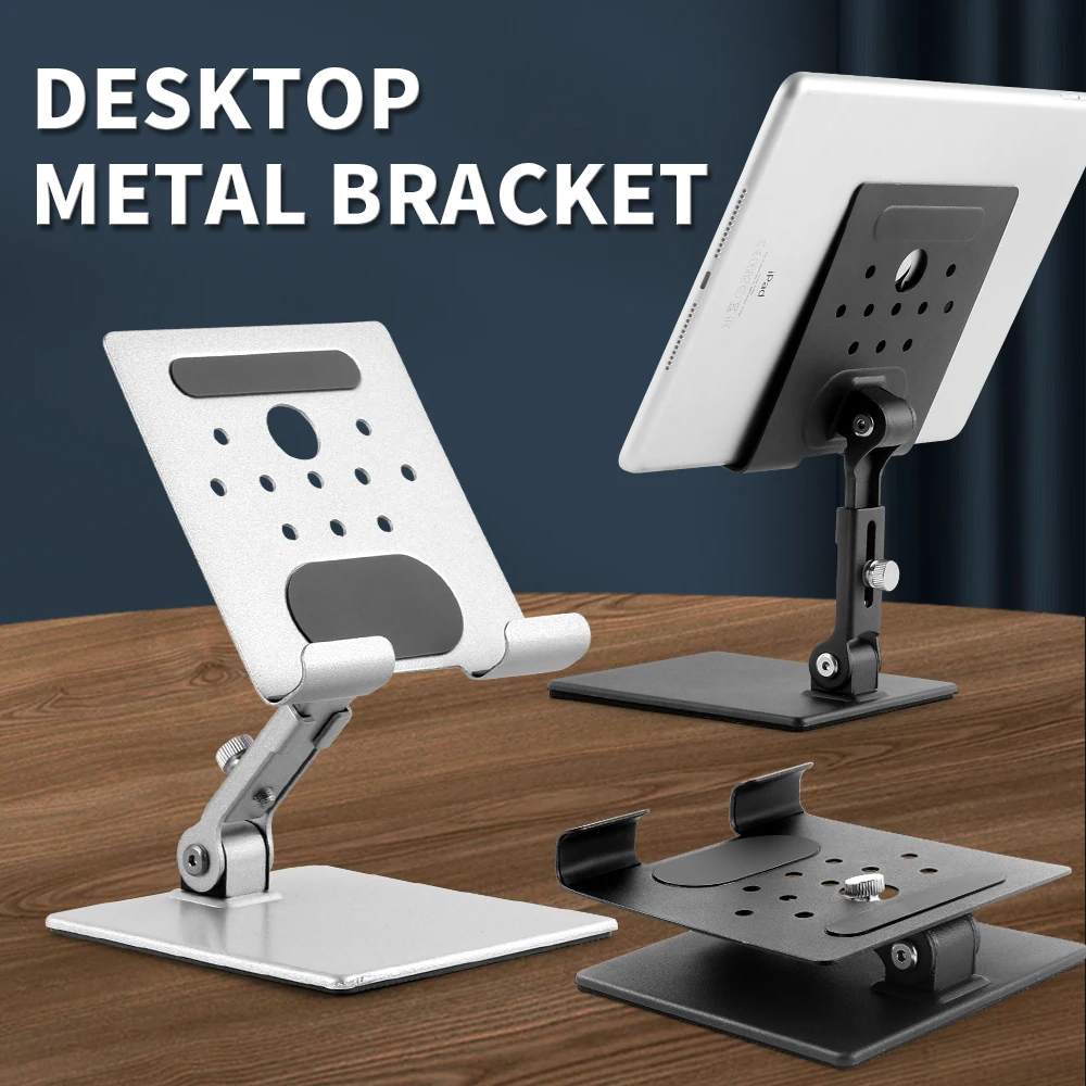 

Aluminum Tablet Stand Desk Riser 360° Rotation Multi-Angle Height Adjustable Foldable Holder Dock For iPad Pro Air Xiaomi Table