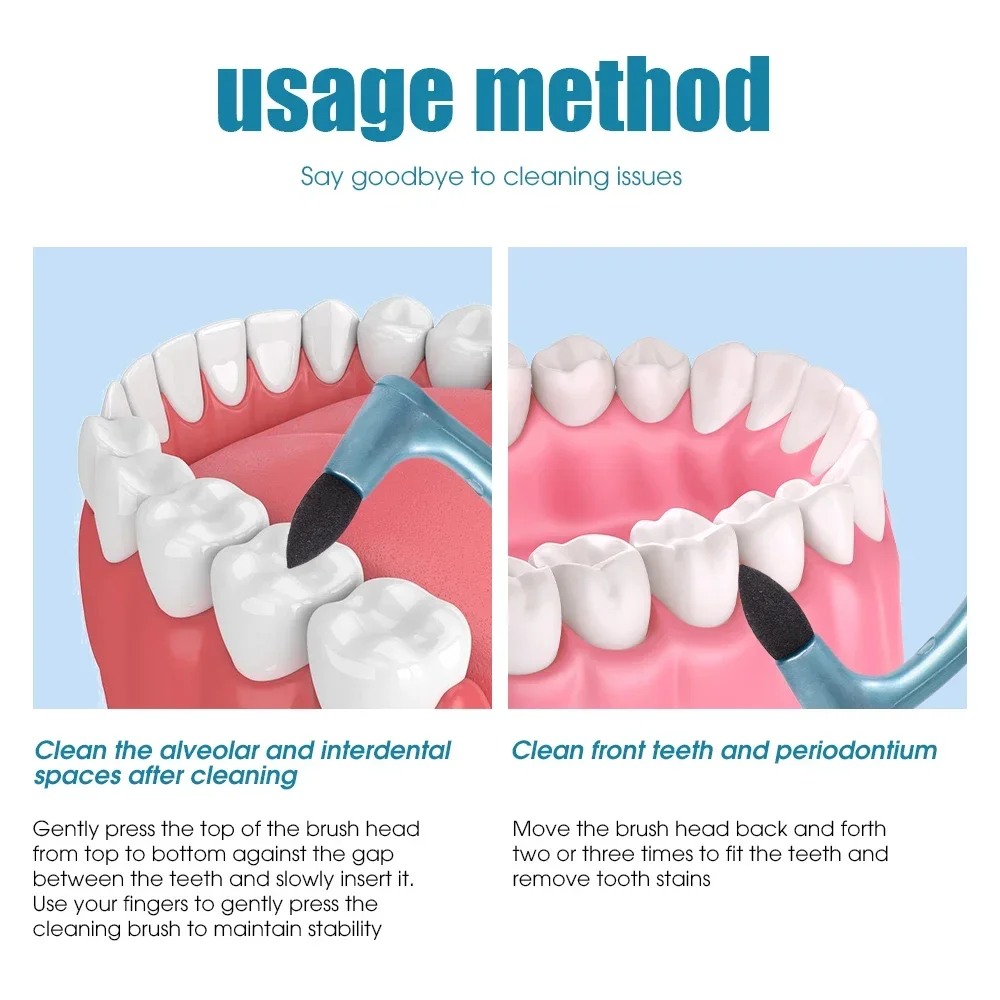 Nuevo cepillo de limpieza de manchas de dientes, limpieza profunda de encías, cepillo Interdental para la boca, No daña el borrador de manchas de dientes, herramienta portátil instantánea