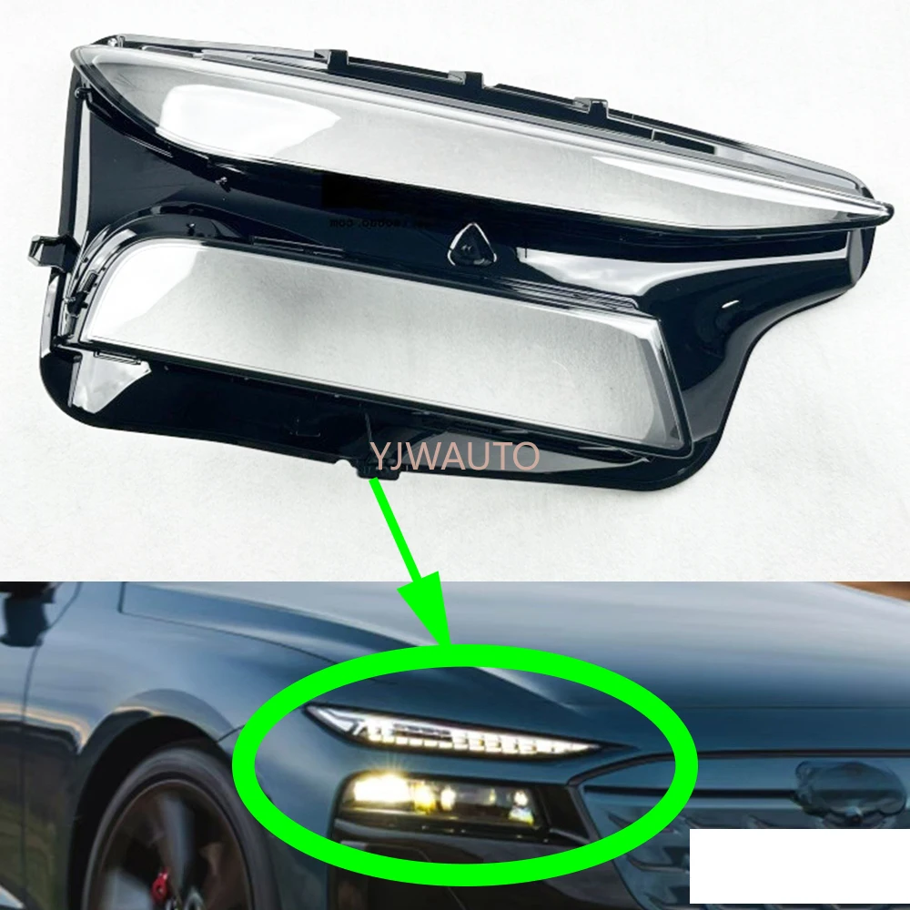 For Audi A6 E-tron 2022 2023 2024 2025 Headlight Cover Car Headlamp Lens Glass Lights Replacement Clear Front Lamp Auto Shell