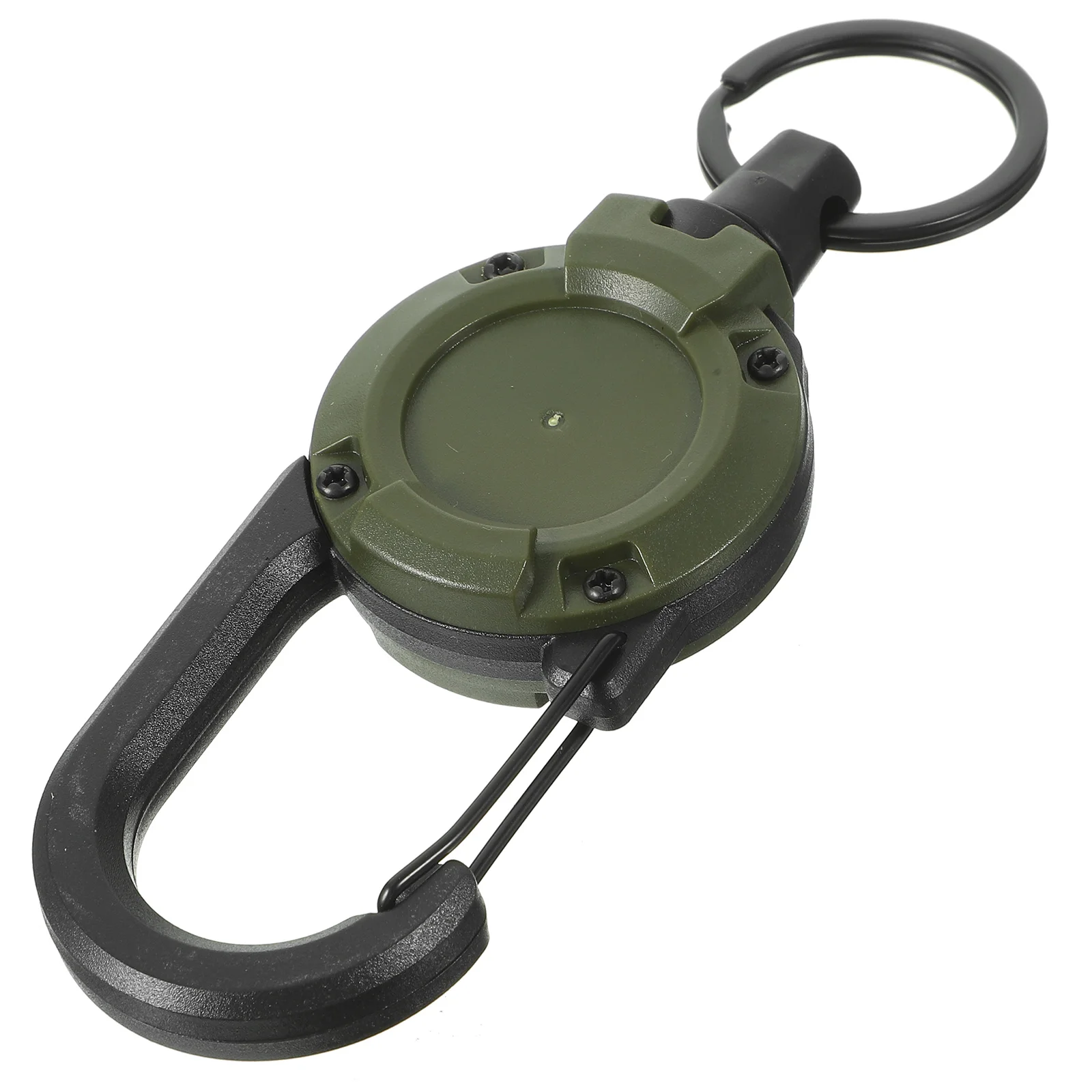 Retractable Keychain Buckle Backpack Hanging Holder Wire Rope Outdoor Abs Plastic Strap Man Keychains