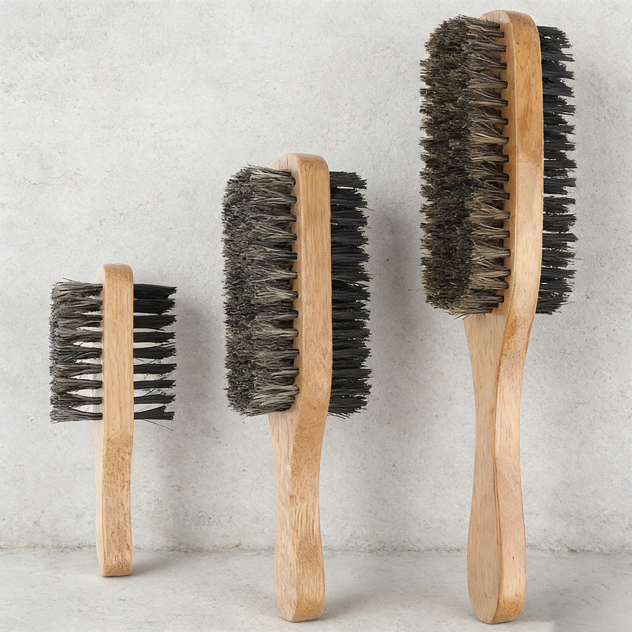 

Beech wood hair brush, natural wood handle, double-sided hair brush, bristle hair brush, special for real hair wigs