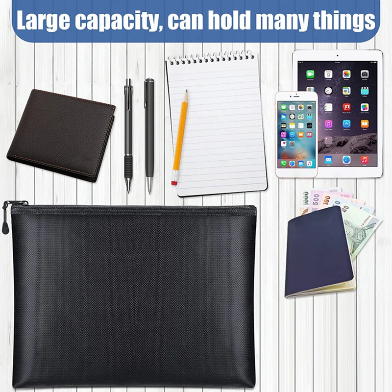 

Сертифицированная UL огнестойкая и водонепроницаемая сумка для документов, сумка на молнии для наличных, паспортов и важных документов, сейф для дома/офиса