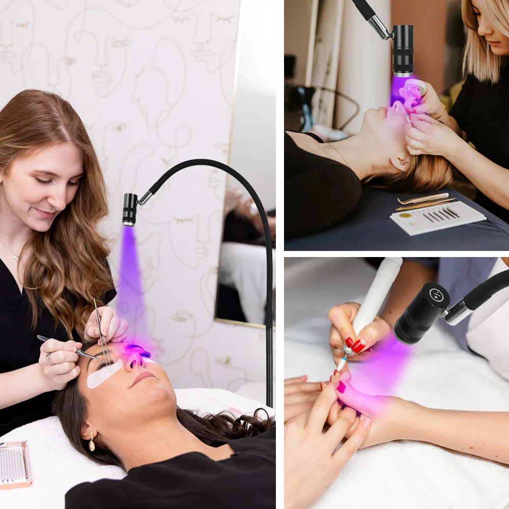 6W UV Lash Light Wimpernlampe für Wimpernverlängerungen Boden UV Gel Nagellicht mit Fußpedalkontrolle UV Nail Cure Wimpernlicht – Detail 11