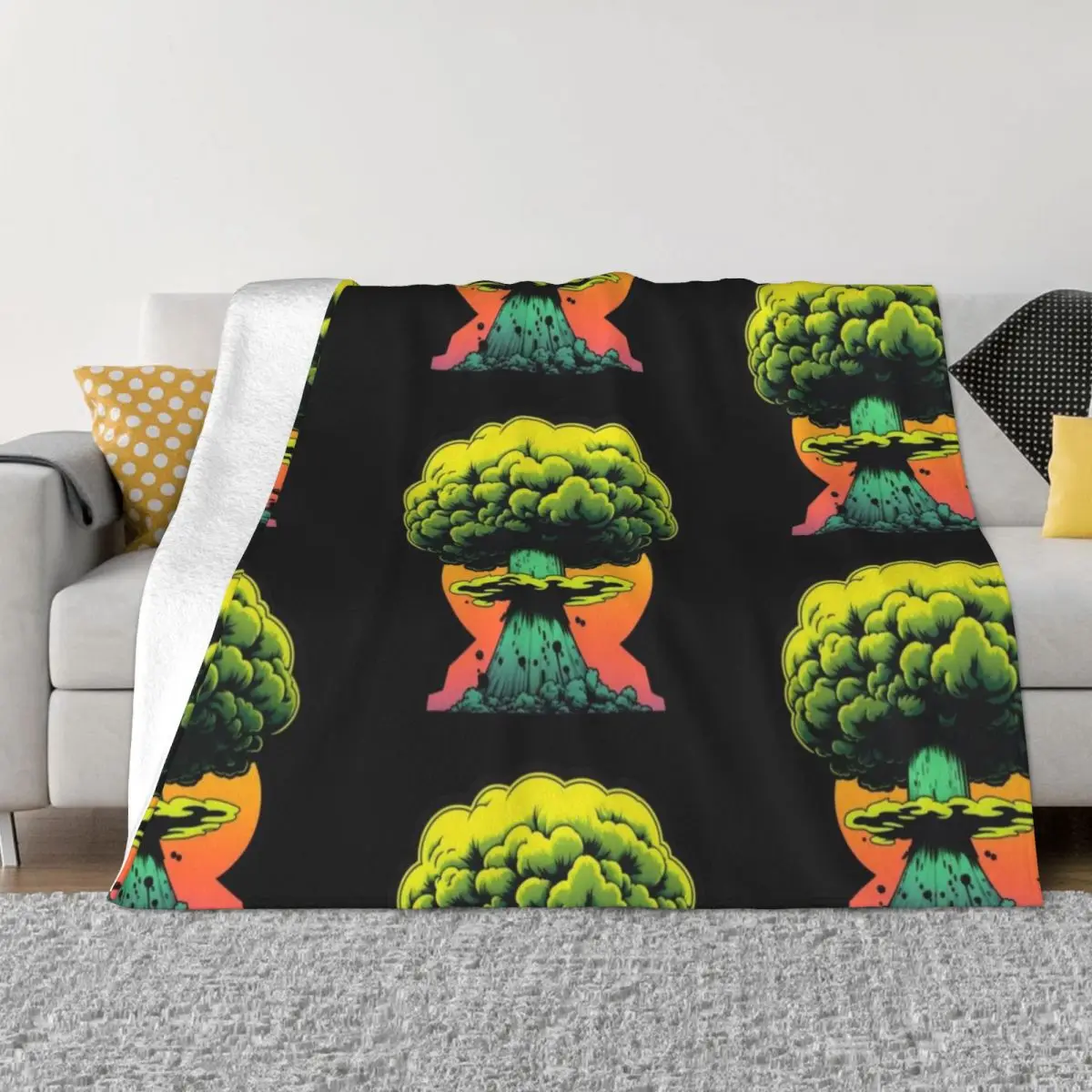 Nuclear Explosion WW3 Throw Blanket Blanket For Decorative Sofa Summer Blanket Sofa Throw Blanket