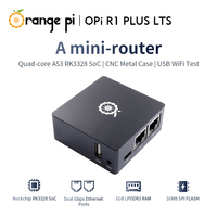 Orange Pi R1 Plus LTS 1GB RAM RK3328 SBC Single Board Computer Dual Gigabit OpenWrt Assembled with Metal Shell Soft Routing