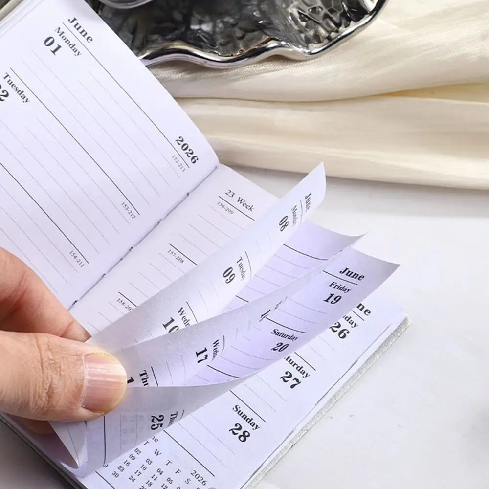 

Прочный толстый мини-блокнот формата А7, квадратный календарь, еженедельный планировщик, блокнот для заметок, список дел, портативный карманный блокнот для школы, офиса, работы