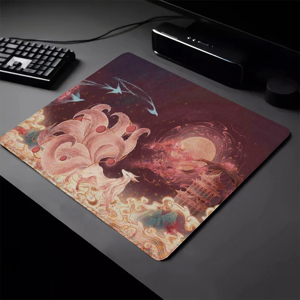 Pc Gamer Small Deskmat Chinese Phoenix Mouse Pads Gaming Laptop Pad on the Table Rubber Mat Mausepad Wireless Mouse for Computer