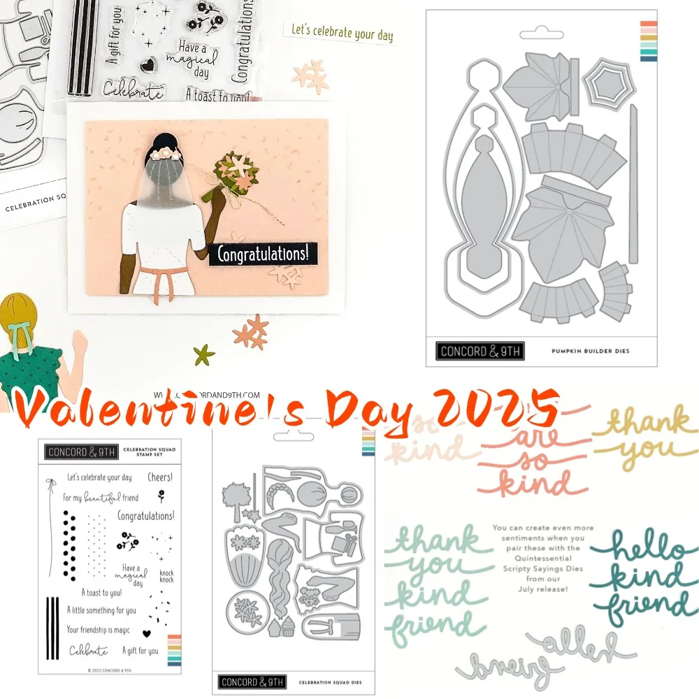 

Valentine's Day 2025 Atmosphere Metal Cutting Dies For Scrapbook Diary Decoration Embossing Template Diy Greeting Card Handmade