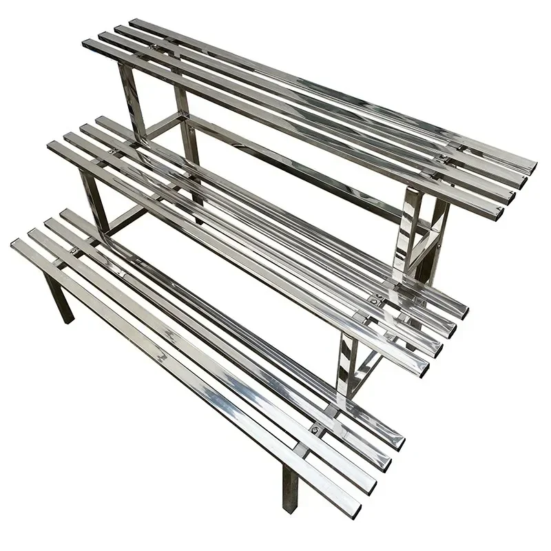 Modern Outdoor Plant Shelf Stainless Steel Metal Balcony Flower Shelf Backdrop Support Layers Balcony Furniture