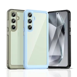 For Samsung Galaxy S24 FE Clear Case Samsung Galaxy S24 FE Cover Funda Coque Hard Translucent Soft Edge Back Case Samsung S24 FE