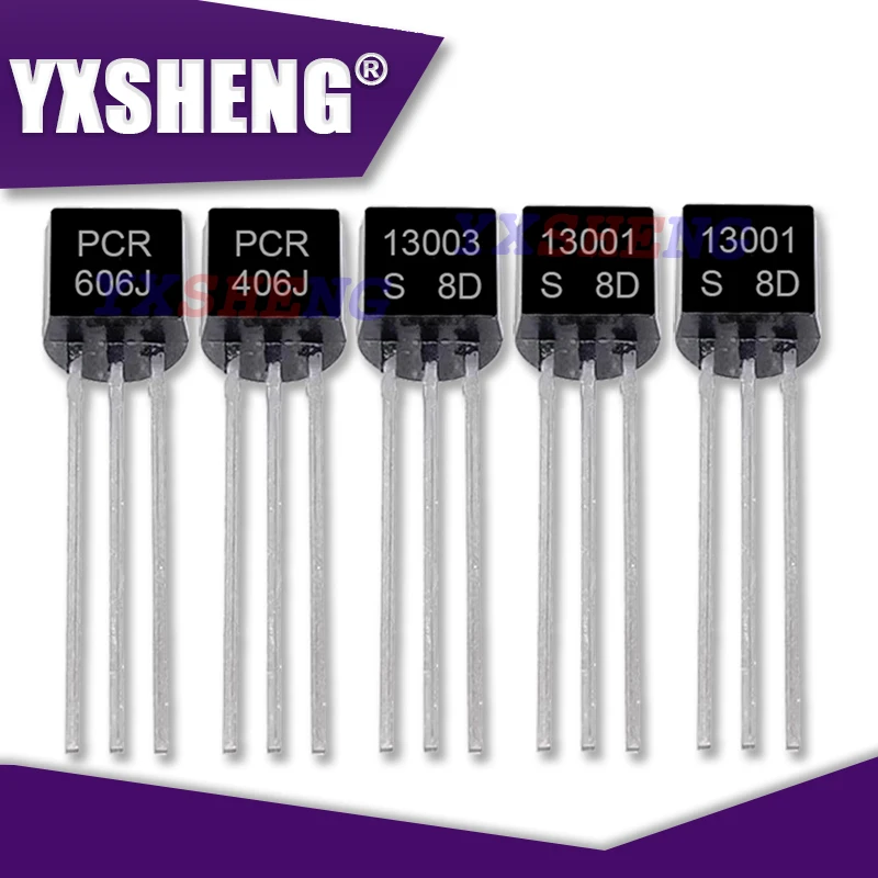 50Piece PCR406J PCR606J TO-92 MJE13001 MJE13003 13001 13003 TO92 TRIODE PCR606 PCR406 606J 406J Original TO-92 Triode Transistor