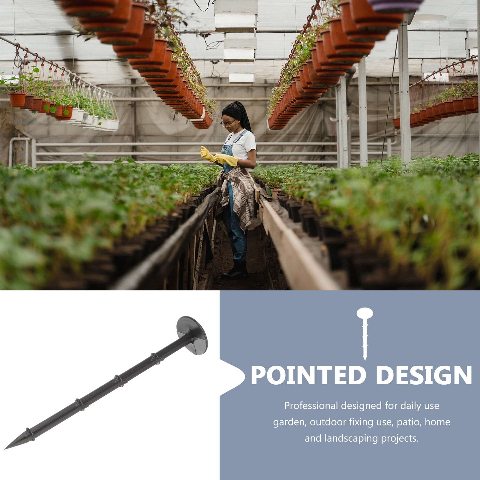 

20 шт. садовые колышки с острыми шипами для крепления геотекстиля на газоне и в саду, скобы для фиксации на земле