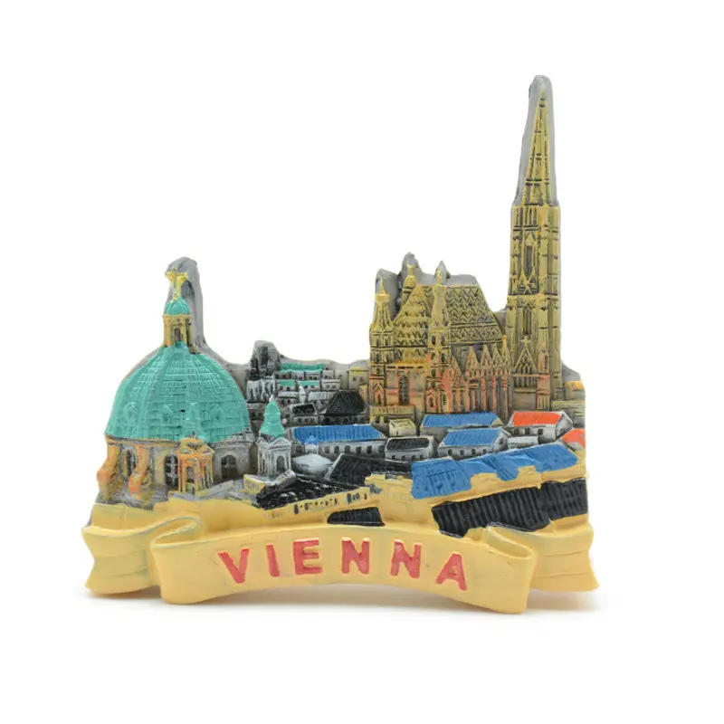 Vienna Fridge Magnet Resin Refrigerator Sticker Austria Tourist Souvenir for Home Decor