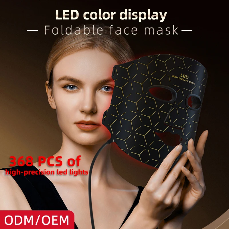 Perfect Face Silicone 3 Colors Led Reutilizable Phototherapy Fashion Beauty Mask for Facial & Neck Part Silicon Ledtherapy