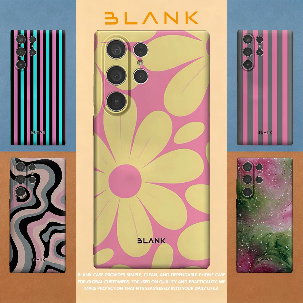 Pink Yellow Daisy For Samsung Galaxy S26 S25 S24 A56 A36 Phone Case Protection Cover for Women Girl Blank