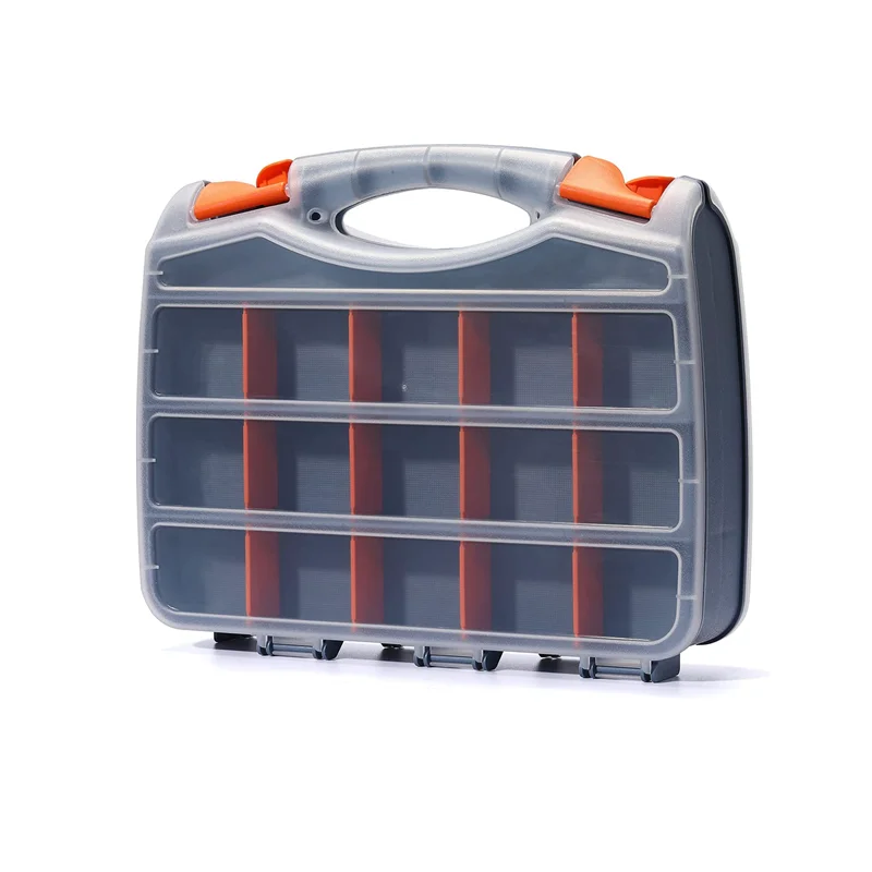 ABS Plastic Portable Parts Box Toolbox Multi-Grid Screw Storage Box Metal Parts Hardware Tool Screwdriver Auto Repair Tool Box