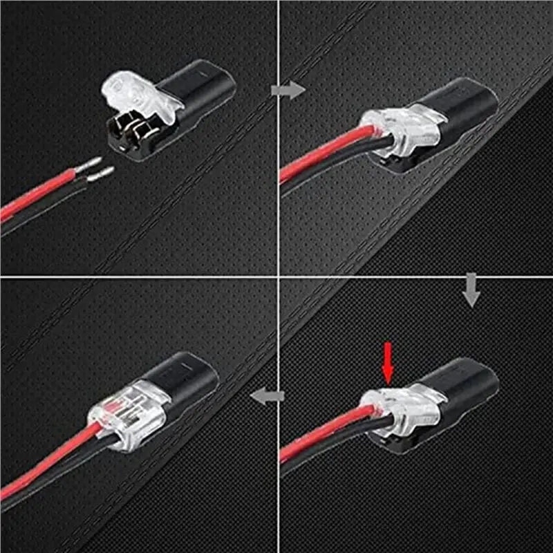 【LAST CHANCE】60PCS Double-Wire Plug-In Connector With Locking Buckle,Pluggable Connectors 2 Pin 2 Way Universal Compact Wire Ter
