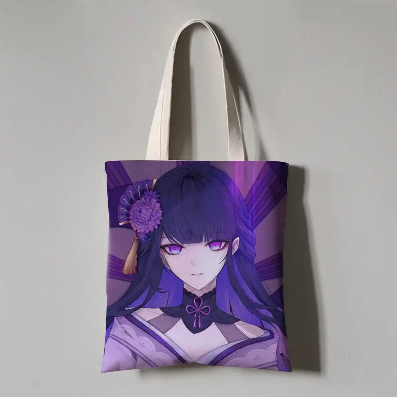 Genshin Impact Merchandise Inazuma Raiden Shogun Baal Milk Groove Sheath Anime Two-Dimensional Single Shoulder Handheld Canvas