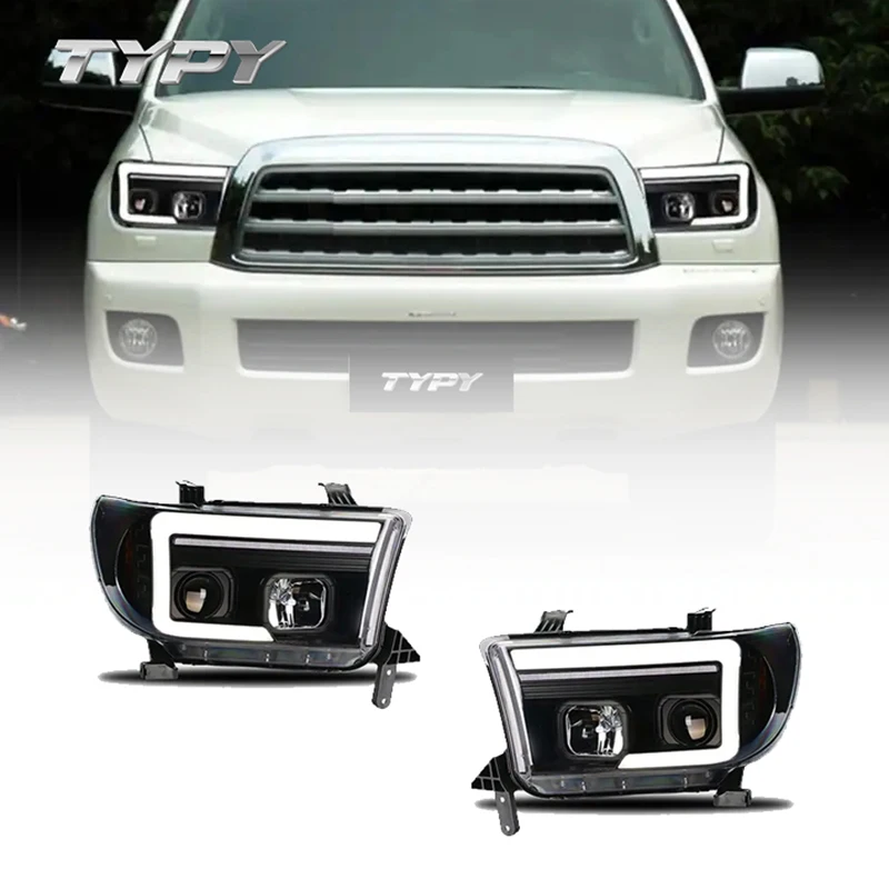 

Car Headlamp Headlights Modified LED DRL Head Lamp Bi-xenon Lens Head Light For Toyota Sequoia Tundra 2007-2013