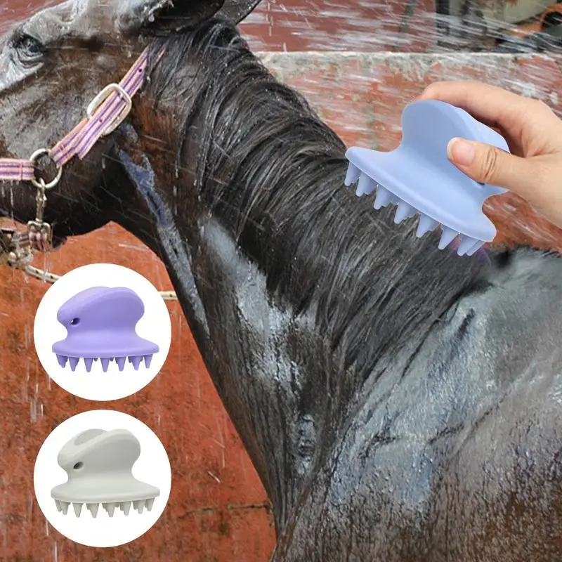 Horse Brushes Horse Grooming Rake Horse Tail Hair Brush Horse Tail Hair Grooming Brushes Tapered Massage Brush Pets Supplies