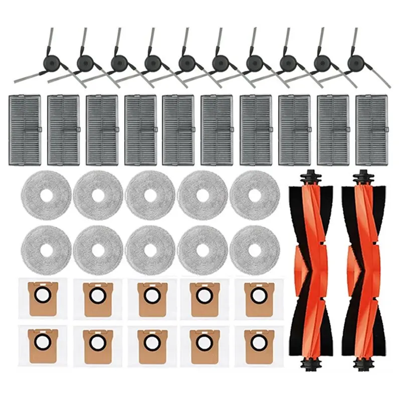 

【PASSIONE】Комплект аксессуаров для робота-пылесоса Xiaomi Mijia Omni M40 D110CN: мешок для пыли, тряпка для влажной уборки, боковая щетка, HEPA-фильтр (замена)