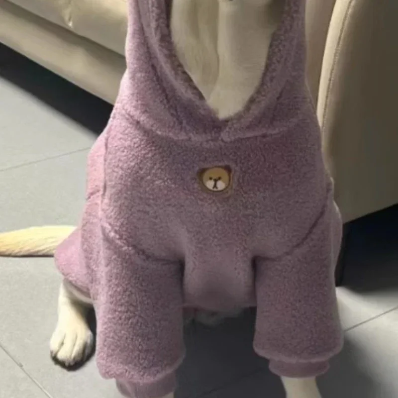 Pet Clothes Dog Labrador Clothing Coat Jacket Hoodie Sweater Clothes for Dogs Cotton Clothing for Dogs Sports Style Dog Clothes