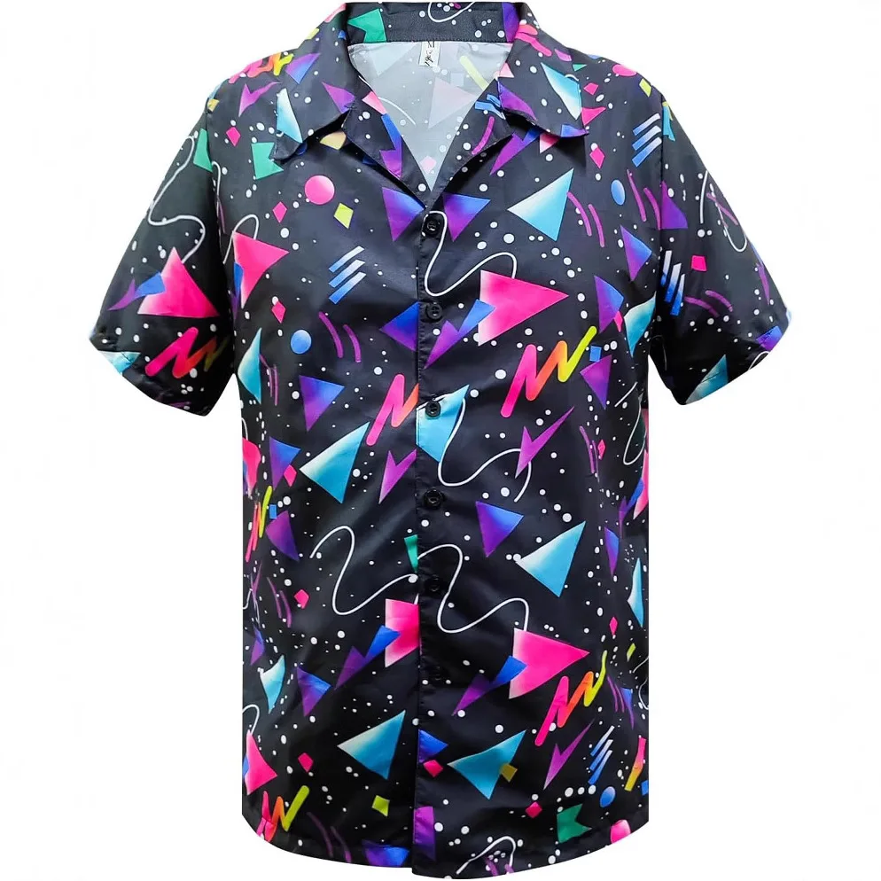 Casual Hawaii Beach ort Sve irt Men Women irt 8090s Sle Cross-Border Ebay Hot S Cusizable with Image