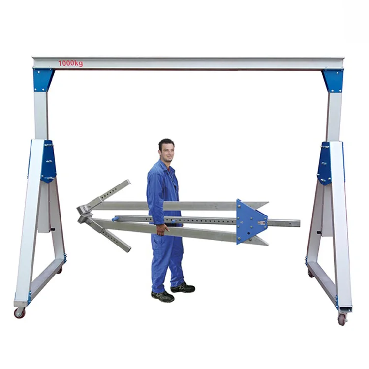 Customized Lightweight Portable Flexible Disassembly Height Span Adjustable Small Aluminum Gantry Crane 1 2 3 5 Ton