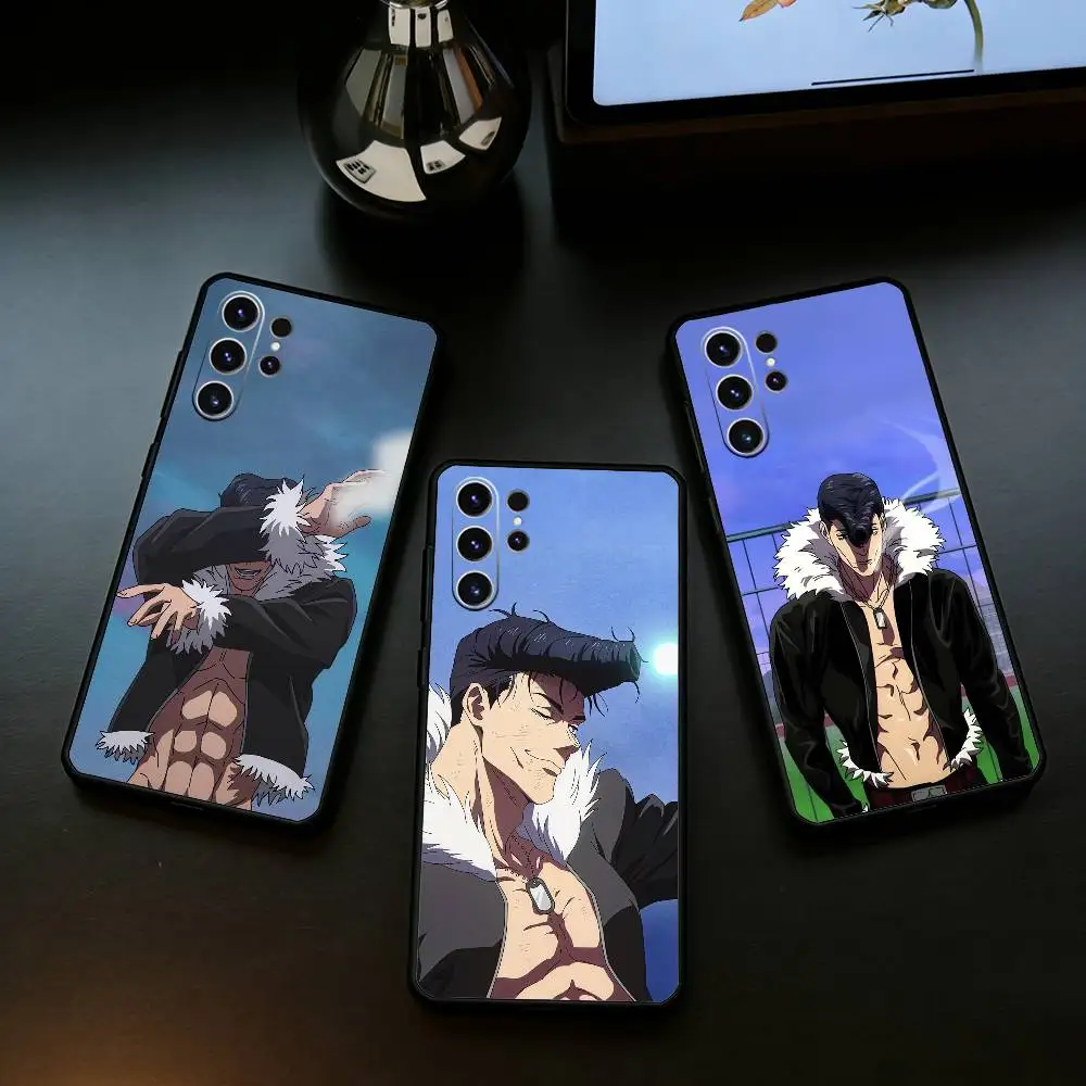 Funda de Teléfono Ryu Ishigori Jujutsu Kaisen JJK para Samsung S25,24,21,22,23,30,Ultra,20,Plus,Fe,Lite,Note, Negra Suave