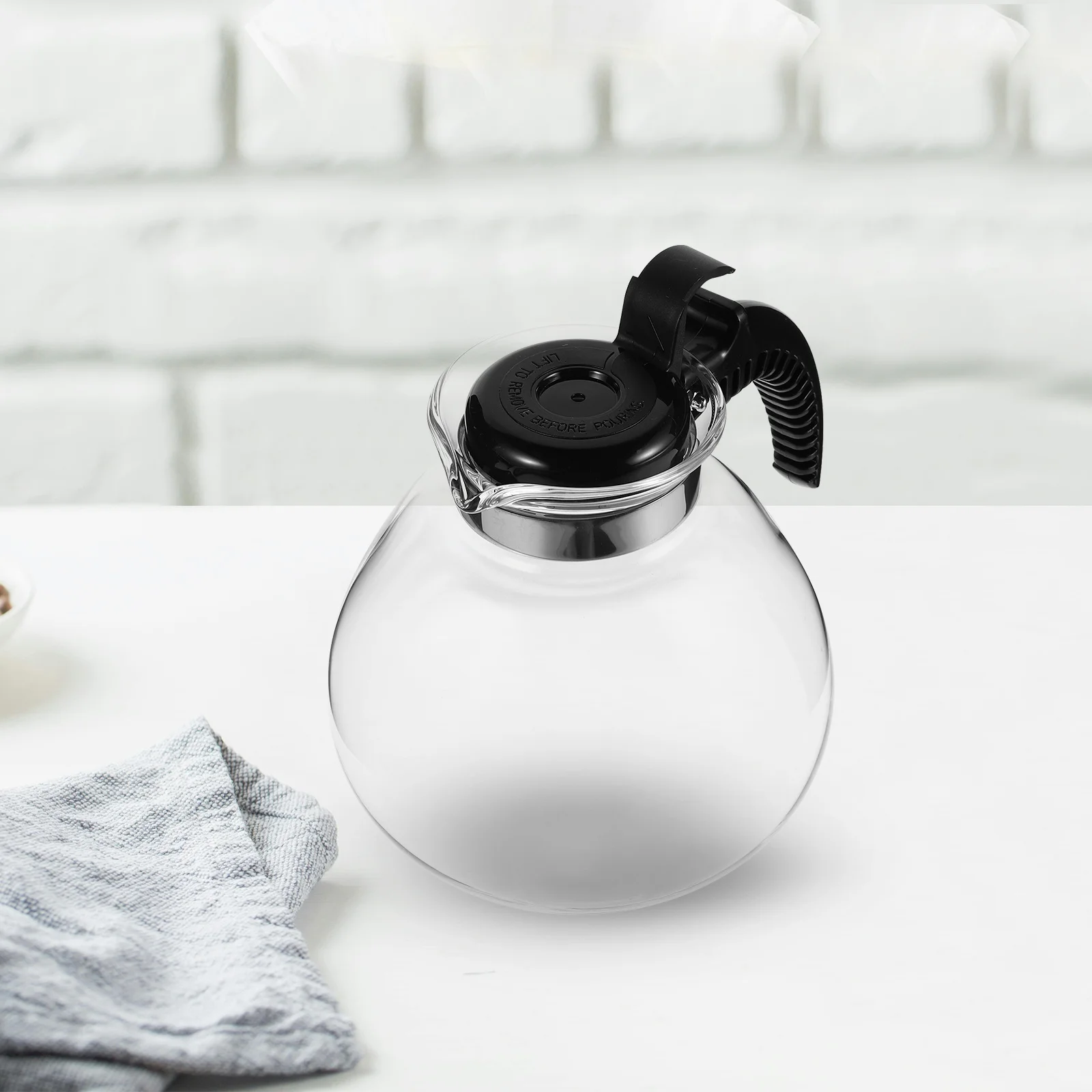 

Stove Top Glass Coffee Pot with Drip Filter 1.5L Capacity Heat Resistant Body for Open Flame Brewing Tea Or Coffee Modern Retro